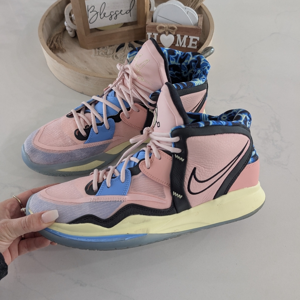 Nike Kyrie Infinity Valentine's Day Pink Multi Color Sneakers Size 13 - Picture 2 of 11